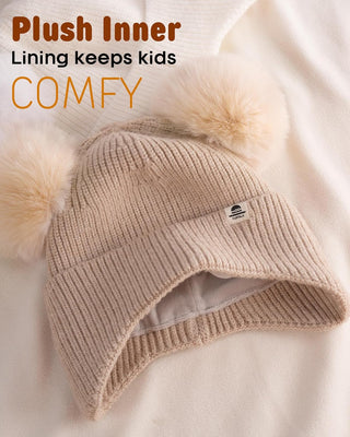 FURTALK Baby Toddler Winter Hat Pom Pom Beanie Girls Boys with Fleece Lined Kids Warm Cap