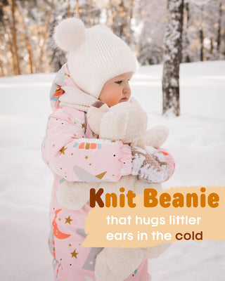 FURTALK Baby Toddler Winter Hat Pom Pom Beanie Girls Boys with Fleece Lined Kids Warm Cap