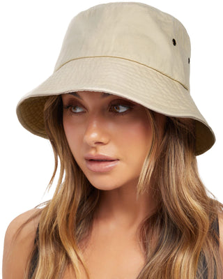 Bucket Hats for Women Washed Cotton Packable Summer Beach Sun Hats