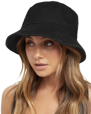 Bucket Hats for Women Washed Cotton Packable Summer Beach Sun Hats