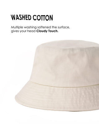Bucket Hats for Women Washed Cotton Packable Summer Beach Sun Hats