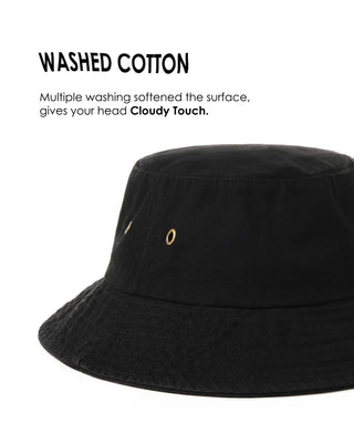 Bucket Hats for Women Washed Cotton Packable Summer Beach Sun Hats