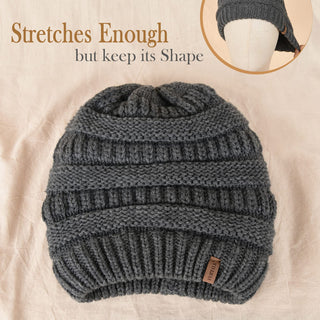 FURTALK Winter Knit Slouchy Beanie Hat Warm Skull Ski Cap
