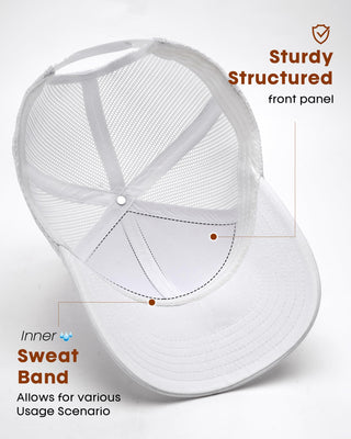 Mens Trucker Hat Structured Mesh Baseball Cap