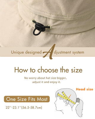 Sun Hats for Women Breathable Cotton Summer Hat with Fold-Up Brim