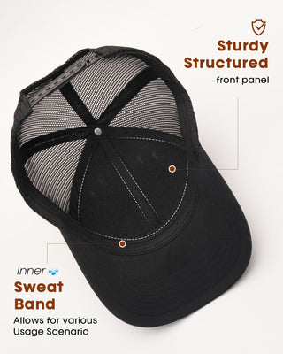 Mens Trucker Hat Structured Mesh Baseball Cap