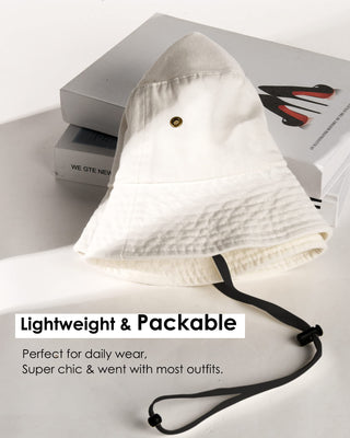 Bucket Hats for Women Washed Cotton Packable Summer Beach Sun Hats