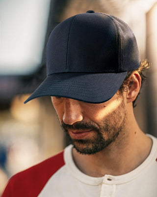 Mens Trucker Hat Structured Mesh Baseball Cap