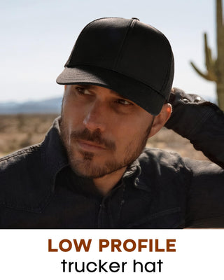 Mens Trucker Hat Structured Mesh Baseball Cap
