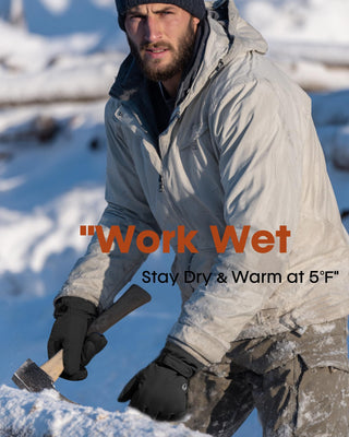 FURTALK Winter Gloves for Men Women Fleece Lined Waterproof Windproof Touchscreen Ski Snow