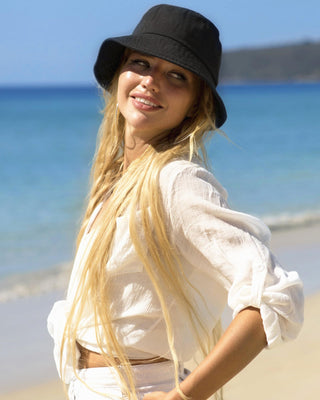 Bucket Hats for Women Washed Cotton Packable Summer Beach Sun Hats