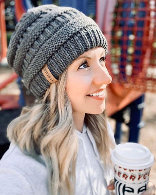 FURTALK Winter Knit Slouchy Beanie Hat Warm Skull Ski Cap