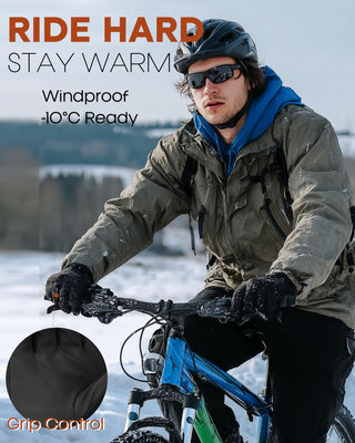 FURTALK Winter Gloves for Men Women Fleece Lined Waterproof Windproof Touchscreen Ski Snow